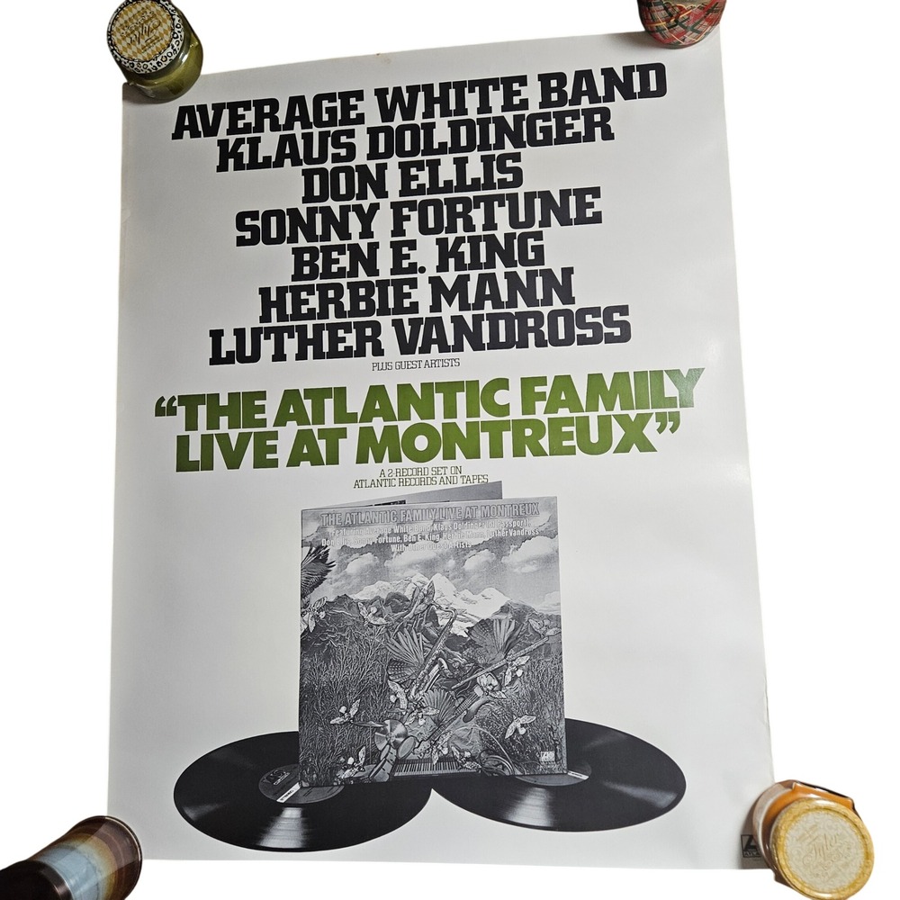 The Atlantic Family Live at Montreux 1978 Promo Poster 29x37 Luther Vandross